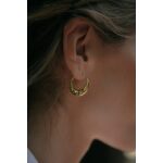 Lunar earrings blue gold - Image 3