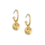 Solar earrings pink gold